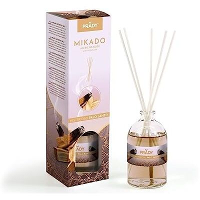 PRADY Ambientador Mikado misterioso Palo Santo 100 ml, aroma exótico e reconfortante PRADY Ambientador Mikado misterioso Palo Santo 100 ml, aroma exótico e reconfortante