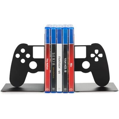 Balvi Suporte de jogos Joypad cor preta sutiã de videojogos para estante em forma de Ma Balvi Suporte de jogos Joypad cor preta sutiã de videojogos para estante em forma de Ma