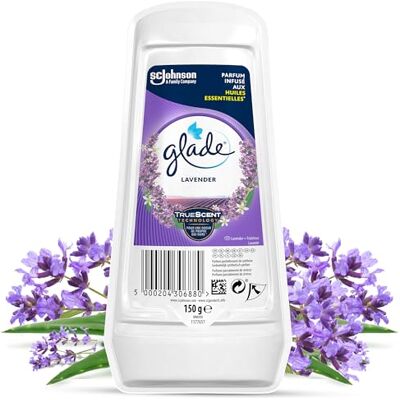 Glade ® Gel Ambientador Absorbe-Cheiros de Longa Duração para Banheiros, Armários e Espaços Pequenos, Fragrância Lavanda Óleos Essenciais, 1 Unidade Glade ® Gel Ambientador Absorbe-Cheiros de Longa Duração para Banheiros, Armários e Espaços Pequenos, Fragrância Lavanda Óleos Essenciais, 1 Unidade