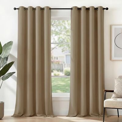 DECONOVO - TendeOscuranti-2P - Khaki - Conjunto de cortinas DECONOVO - TendeOscuranti-2P - Khaki - Conjunto de cortinas