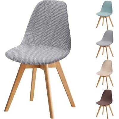 Fuloon Capas para cadeiras, conjunto de 4 capas para cadeiras de sala de jantar ajustáveis, capa protetora macia e confortável para cadeira elástica lavável Fuloon Capas para cadeiras, conjunto de 4 capas para cadeiras de sala de jantar ajustáveis, capa protetora macia e confortável para cadeira elástica lavável