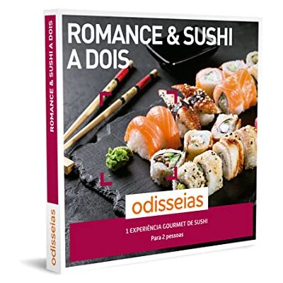 ODISSEIAS Caixa de presente Romance e Sushi para dois Experiência Gourmet para 2 pessoas ODISSEIAS Caixa de presente Romance e Sushi para dois Experiência Gourmet para 2 pessoas