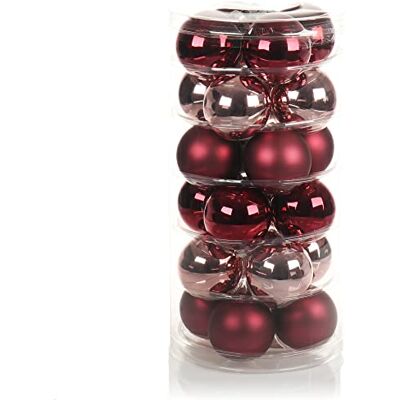 com-four ® 24 x bolas de Natal, ornamentos de vidro autêntico Decoração festiva para pendurar na árvore Ø 6 cm com-four ® 24 x bolas de Natal, ornamentos de vidro autêntico Decoração festiva para pendurar na árvore Ø 6 cm