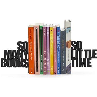 Balvi So Many! suporte de livros decorativo de metal em cor preta. Design original. Conjunto de 2 pés Balvi So Many! suporte de livros decorativo de metal em cor preta. Design original. Conjunto de 2 pés