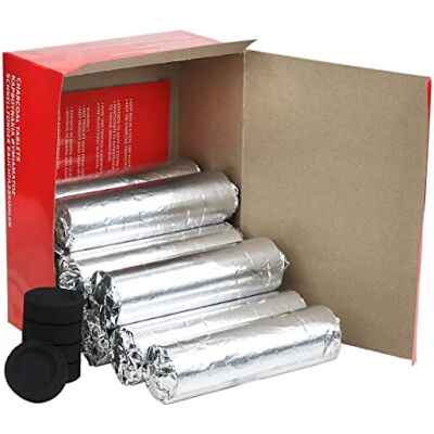 NKlaus 2 X Carvão de Incenso de Ignição Rápida 10 Rolos Ø 40 mm 100 Peças Set NKlaus 2 X Carvão de Incenso de Ignição Rápida 10 Rolos Ø 40 mm 100 Peças Set