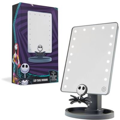 Disney The Nightmare Before Christmas Espelho de Mesa LED com Bandeja para Joias (Cinza) Disney The Nightmare Before Christmas Espelho de Mesa LED com Bandeja para Joias (Cinza)