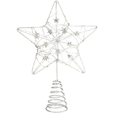 com-four ® Deco Star Christmas Estrela de decoração de Natal de metal suporte de estrela de Natal com purpurina estrella de pie com-four ® Deco Star Christmas Estrela de decoração de Natal de metal suporte de estrela de Natal com purpurina estrella de pie