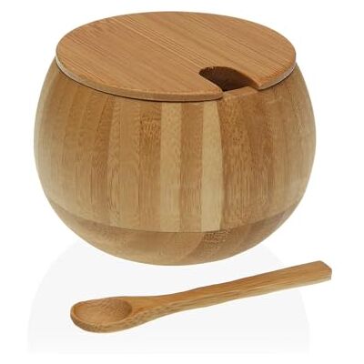 Versa Açucareiro bambu de estilo rústico, medidas (C x L x A) 6,8 x 8,8 x 8,8 cm, bambu, cor castanho Versa Açucareiro bambu de estilo rústico, medidas (C x L x A) 6,8 x 8,8 x 8,8 cm, bambu, cor castanho