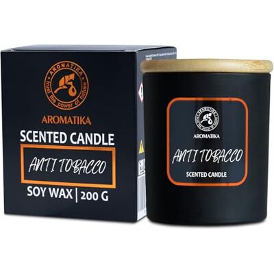 Trust Vela perfumada anti-tabaco 200 g vela de cera de soja vela com óleo essencial de menta aroma de relaxamento fragrância para casa aromaterapia presente para homens Trust Vela perfumada anti-tabaco 200 g vela de cera de soja vela com óleo essencial de menta aroma de relaxamento fragrância para casa aromaterapia presente para homens
