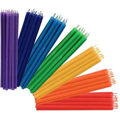 NKlaus Conjunto de velas Chakra de 16 cm, 49 peças em 7 cores, velas de tingidas, sem gotejamento e sem fuligem, para meditação, rituais, ioga e decoração NKlaus Conjunto de velas Chakra de 16 cm, 49 peças em 7 cores, velas de tingidas, sem gotejamento e sem fuligem, para meditação, rituais, ioga e decoração