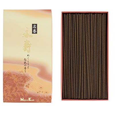 nippon kodo Incenso Meikoh Eiju, hastes de incenso japonês natural, perfume claro e pouco persistente, fragrância de sândalo, cerca de 230 peças nippon kodo Incenso Meikoh Eiju, hastes de incenso japonês natural, perfume claro e pouco persistente, fragrância de sândalo, cerca de 230 peças