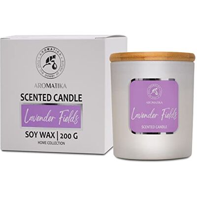 Trust Vela perfumada de lavanda 200 g 45 horas de combustão, vela de cera de soja de frasco de vidro com óleo essencial natural fragrância para casa aromaterapia SPA cozinha casa de banho Trust Vela perfumada de lavanda 200 g 45 horas de combustão, vela de cera de soja de frasco de vidro com óleo essencial natural fragrância para casa aromaterapia SPA cozinha casa de banho
