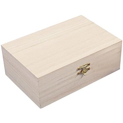 Rayher 62295000 Caixa de madeira, 15 x 10 x 5,5 cm, para decorar, organizar e artesanato Rayher 62295000 Caixa de madeira, 15 x 10 x 5,5 cm, para decorar, organizar e artesanato