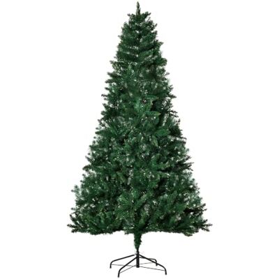 HOMCOM Árvore de Natal artificial 210 cm ignífugo 1064 ramos verde 2 tipos de pontas de PVC, base dobrável, suporte de aço, decoração natalícia de interior HOMCOM Árvore de Natal artificial 210 cm ignífugo 1064 ramos verde 2 tipos de pontas de PVC, base dobrável, suporte de aço, decoração natalícia de interior