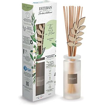 Esteban Paris Bouquet Ambientador Thè En Fleur Thè in Fiore hastes de madeira e recarga de 100 ml Esteban Paris Bouquet Ambientador Thè En Fleur Thè in Fiore hastes de madeira e recarga de 100 ml