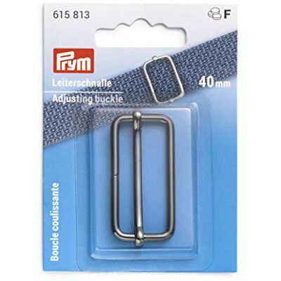 Prym Fivela de escada de 40 mm de metal Buckle, aço, Gunmetal Prym Fivela de escada de 40 mm de metal Buckle, aço, Gunmetal