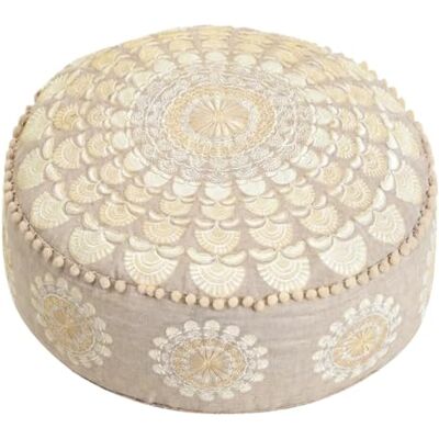 Capa otomana para pufe boémio, decoração de quarto artesanal de luxo para meditação, ioga e área de assento boho chic, banquinho, fronha de almofada para chão Capa otomana para pufe boémio, decoração de quarto artesanal de luxo para meditação, ioga e área de assento boho chic, banquinho, fronha de almofada para chão