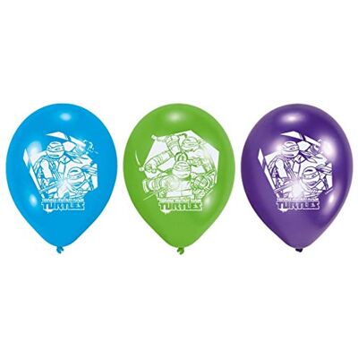 amscan Riethmüller Ninja Turtles 6 balão látex amscan Riethmüller Ninja Turtles 6 balão látex