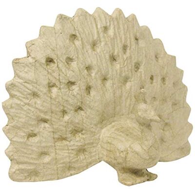 Decopatch Décopatch Um suporte de papier brun mâché 12,5 x 24 x 19 cm, Paon Decopatch Décopatch Um suporte de papier brun mâché 12,5 x 24 x 19 cm, Paon