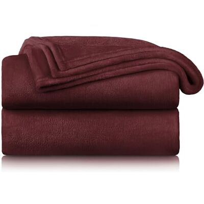 Blumtal Kuscheldecke - vermelho-escuro - 270x230 cm - Fleece cobertor Blumtal Kuscheldecke - vermelho-escuro - 270x230 cm - Fleece cobertor