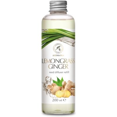 Trust Recarga do difusor de limão gengibre de 200 ml, difusor de aromas, com óleo essencial de gengibre, enchimento difusor difusor aromático, ambientador, difusor perfumado Trust Recarga do difusor de limão gengibre de 200 ml, difusor de aromas, com óleo essencial de gengibre, enchimento difusor difusor aromático, ambientador, difusor perfumado
