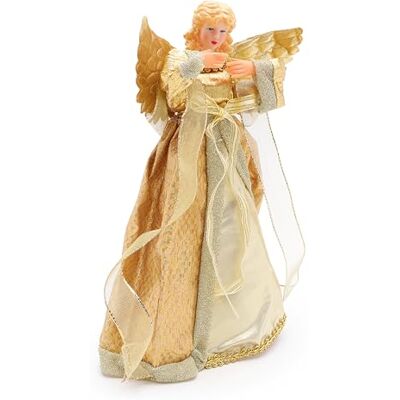 Christmas Concepts ® 30 cm (12") Anjo tradicional para taça de árvore decoração para taça de árvore de Natal dourado ou prateado (dourado) Christmas Concepts ® 30 cm (12") Anjo tradicional para taça de árvore decoração para taça de árvore de Natal dourado ou prateado (dourado)