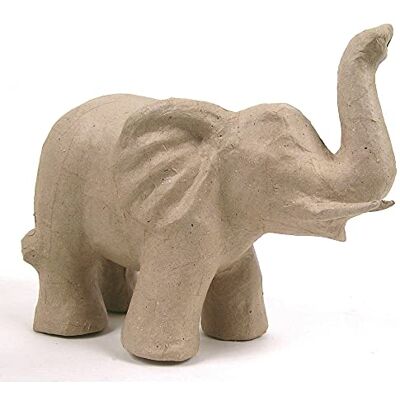 Decopatch Décopatch Suporte de papier brun mâché 21 x 12 x 17 cm, elefante Decopatch Décopatch Suporte de papier brun mâché 21 x 12 x 17 cm, elefante
