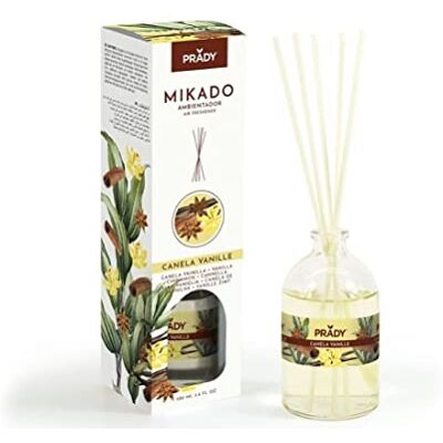PRADY Ambientador Mikado Canela baunilha 100 ml, calor e doce PRADY Ambientador Mikado Canela baunilha 100 ml, calor e doce