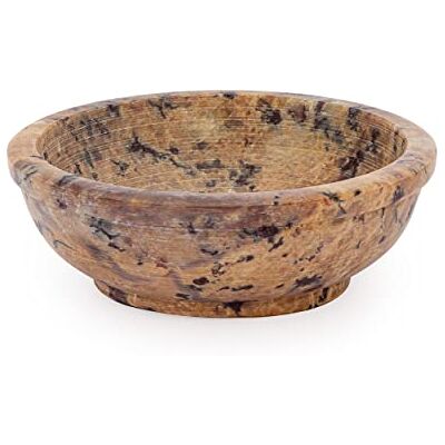 NKlaus Tigela redonda de esteatita, 8 cm, para incenso, cor natural NKlaus Tigela redonda de esteatita, 8 cm, para incenso, cor natural