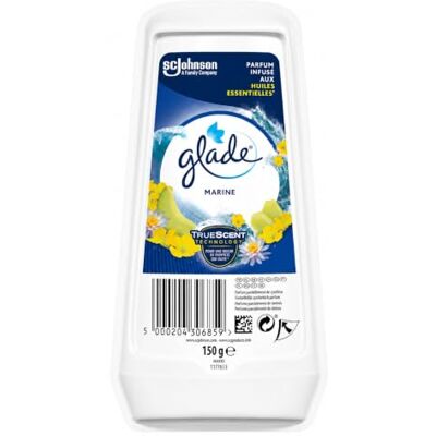 Glade ® Gel Ambientador Absorbe-Odores de Longa Duração para Banheiros, Armários e Espaços Pequenos, Fragrância Marinha com Óleos Essenciais, 1 unidade Glade ® Gel Ambientador Absorbe-Odores de Longa Duração para Banheiros, Armários e Espaços Pequenos, Fragrância Marinha com Óleos Essenciais, 1 unidade