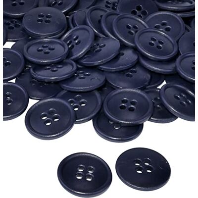 AERZETIX Conjunto de 100 botões de costura redondos Ø 20 x 3 mm 32 L L32 com 4 orifícios cor azul índigo em plástico abertura 3 mm merceria costura roupa moda teceleiras decoração AERZETIX Conjunto de 100 botões de costura redondos Ø 20 x 3 mm 32 L L32 com 4 orifícios cor azul índigo em plástico abertura 3 mm merceria costura roupa moda teceleiras decoração
