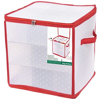 Spetebo Caixa de armazenamento dobrável para 27 bolas de Natal, caixa classificadora para decorações de Natal Spetebo Caixa de armazenamento dobrável para 27 bolas de Natal, caixa classificadora para decorações de Natal