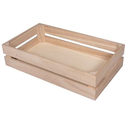 Rayher Caixa de madeira de fruta, 35,5 x 20,5 x 8,5 cm, inclui 2 alcaiatas, para artesanato e decoração Rayher Caixa de madeira de fruta, 35,5 x 20,5 x 8,5 cm, inclui 2 alcaiatas, para artesanato e decoração