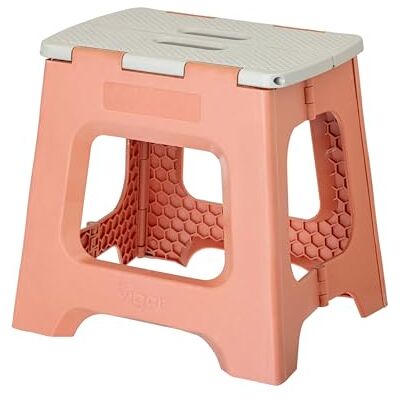 VIGAR Taburete Plegable Portatil Compacto para Adultos, 32 cm Antideslizante, Silla Banco Banqueta Asiento para Casa, Cocina, Baño, Dormitorio, Oficina, Camping, Salón, hasta 150 kg, Naranja VIGAR Taburete Plegable Portatil Compacto para Adultos, 32 cm Antideslizante, Silla Banco Banqueta Asiento para Casa, Cocina, Baño, Dormitorio, Oficina, Camping, Salón, hasta 150 kg, Naranja