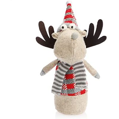 com-four ® Figura de alce para decoração de Natal, figura de rena de inverno como elemento decorativo sueco, banco de canto bonito como decoração de quarto ou presente (1 peça vermelho) com-four ® Figura de alce para decoração de Natal, figura de rena de inverno como elemento decorativo sueco, banco de canto bonito como decoração de quarto ou presente (1 peça vermelho)