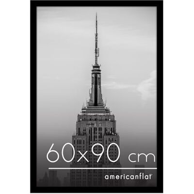 Americanflat Moldura para fotos 60 x 90 cm em preto moldura fotos de madeira com cobertura de plástico resistente e ganchos para pendurar na parede exposição horizontal e vertical Americanflat Moldura para fotos 60 x 90 cm em preto moldura fotos de madeira com cobertura de plástico resistente e ganchos para pendurar na parede exposição horizontal e vertical