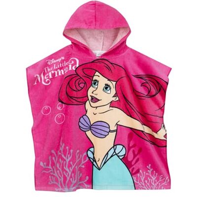 Disney Poncho toalha The Little Mermaid Toalha de poncho com capuz a pequena sereia tamanho único rosa Disney Poncho toalha The Little Mermaid Toalha de poncho com capuz a pequena sereia tamanho único rosa