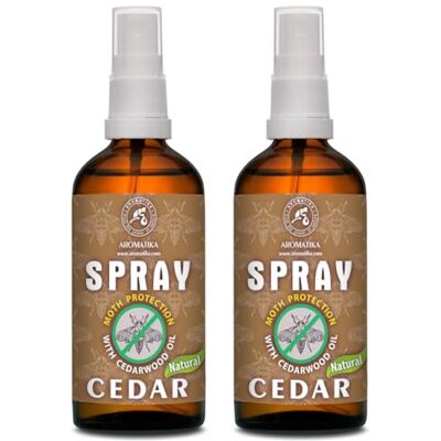 Trust Spray de traça Set 2 x 100 ml, óleos essenciais de cedro e limão, proteção natural, ambientador de armário, pano protetor cuidado com o tecido, Cedar Scent Trust Spray de traça Set 2 x 100 ml, óleos essenciais de cedro e limão, proteção natural, ambientador de armário, pano protetor cuidado com o tecido, Cedar Scent