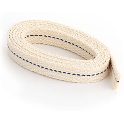 NKlaus 1 metro 12,5 mm 100 % algodão natural pavio de lanterna para queimador de óleo com óleo limpo NKlaus 1 metro 12,5 mm 100 % algodão natural pavio de lanterna para queimador de óleo com óleo limpo