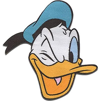 Disney Mickey Mouse Donald Duck adesivos termoadesivos bordados aplique para roupa, tamanho: 7,4 x 7 cm Disney Mickey Mouse Donald Duck adesivos termoadesivos bordados aplique para roupa, tamanho: 7,4 x 7 cm