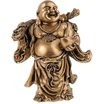 lachineuse Estatueta Buda sorridente Feng Shui Fortuna 15,5 cm lachineuse Estatueta Buda sorridente Feng Shui Fortuna 15,5 cm