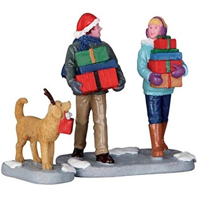 Lemax Conjunto de 2 figuras da coleção Christmas Party Lemax Conjunto de 2 figuras da coleção Christmas Party