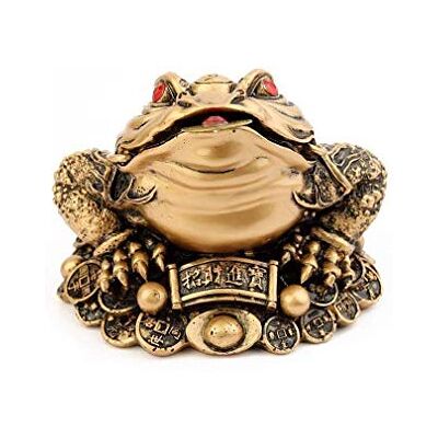 lachineuse Sapo da Fortune Feng Shui XXL Sapo de 3 pernas dourado, 15,5 x 18 x 5 cm, decoração asiática, ideia para presente original da China Ásia, figura de sapo da sorte de ouro lachineuse Sapo da Fortune Feng Shui XXL Sapo de 3 pernas dourado, 15,5 x 18 x 5 cm, decoração asiática, ideia para presente original da China Ásia, figura de sapo da sorte de ouro