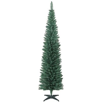 HOMCOM Árvore de Natal estreita 210 cm com 401 ramos verde Árvore de Natal artificial, suporte metálico, fácil de montar, decoração para interiores, casa, escritório HOMCOM Árvore de Natal estreita 210 cm com 401 ramos verde Árvore de Natal artificial, suporte metálico, fácil de montar, decoração para interiores, casa, escritório