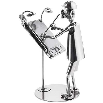 BRUBAKER Screw Man Architect Figura de ferro feita à mão homem da construção planeador figura de metal ideia de presente para arquitetos e planejadores de construção BRUBAKER Screw Man Architect Figura de ferro feita à mão homem da construção planeador figura de metal ideia de presente para arquitetos e planejadores de construção