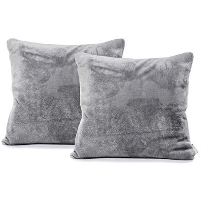DecoKing 2 Peças 2 Fronhas de Almofada 45 x 45 cm rofibra com Zíper Forro Polar Fronhas de Almofada Prata Aço Cinza rofone DecoKing 2 Peças 2 Fronhas de Almofada 45 x 45 cm rofibra com Zíper Forro Polar Fronhas de Almofada Prata Aço Cinza rofone