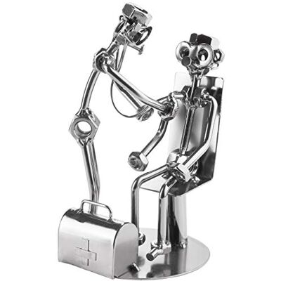 BRUBAKER Homem de Parafuso Médico com Paciente Estetoscópio Figura de Ferro Feita à Mão Homem de Metal Figura de Metal Ideia de Presente para Médicos Gerais Presente para Médicos BRUBAKER Homem de Parafuso Médico com Paciente Estetoscópio Figura de Ferro Feita à Mão Homem de Metal Figura de Metal Ideia de Presente para Médicos Gerais Presente para Médicos