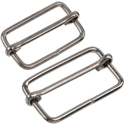 AERZETIX Conjunto de 12 fivelas deslizantes ajustáveis de metal para projetos de artesanato alças correias decoração e alças de bolsa AERZETIX Conjunto de 12 fivelas deslizantes ajustáveis de metal para projetos de artesanato alças correias decoração e alças de bolsa
