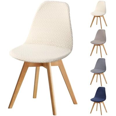 Fuloon Capas para cadeiras, conjunto de 4 capas para cadeiras de sala de jantar ajustáveis, capa protetora macia e confortável para cadeira elástica lavável Fuloon Capas para cadeiras, conjunto de 4 capas para cadeiras de sala de jantar ajustáveis, capa protetora macia e confortável para cadeira elástica lavável