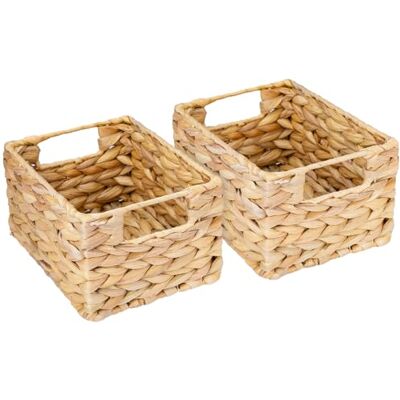 HMF cesta de armazenamento, cesta trançada de junco marinho conjunto de 2 peças tamanho S 22 x 17 x 12 cm HMF cesta de armazenamento, cesta trançada de junco marinho conjunto de 2 peças tamanho S 22 x 17 x 12 cm
